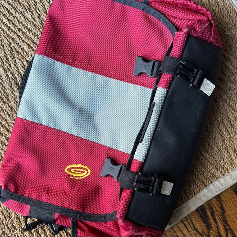 Timbuk2 Red and Gray Messenger Bag